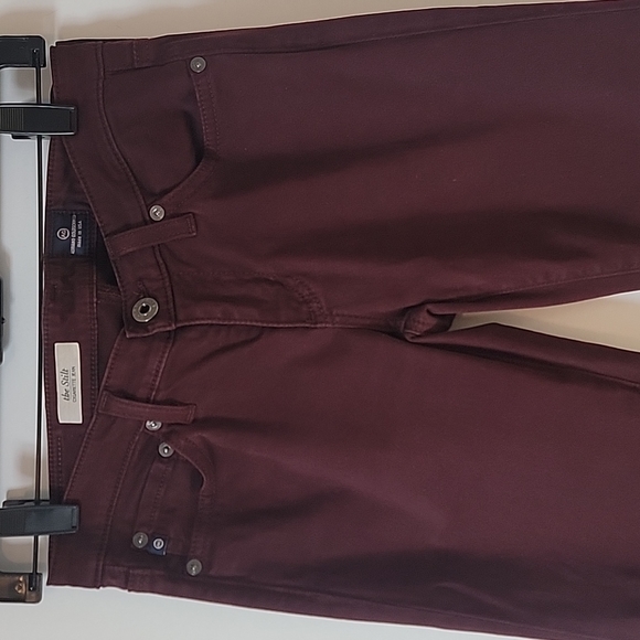 AG Adriano Goldschmied "The Stilt" Cigarette Jean in Maroon - Picture 4 of 10